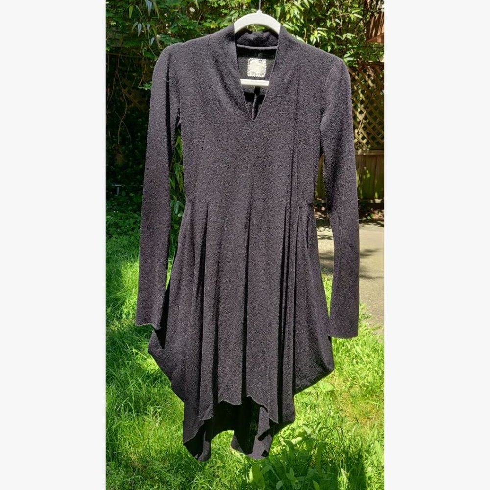 Witchy Black Wool Dress